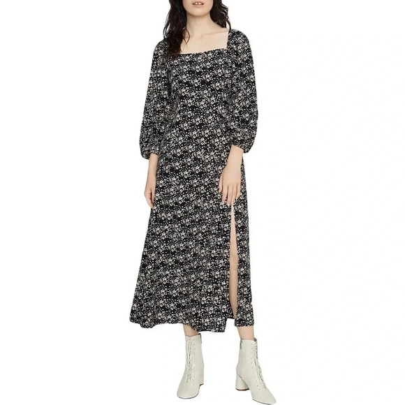 Sanctuary Lindsey Square Neck Midi 3/4 Sleeve Shift cornflower Dress size 2 - Picture 1 of 13